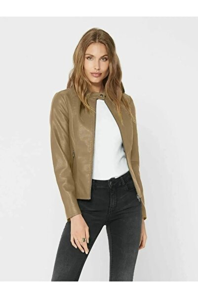 Jack & Jones Only Kadın 15295403 Deri Ceket Kahve