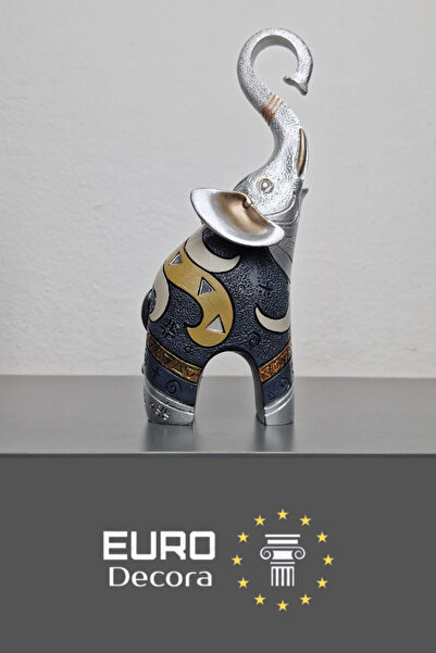 Euro Decora Dekoratif Romantik Fil Küçük Boy 21.5 Cm Hediyelik Eşya Obje Bibl...