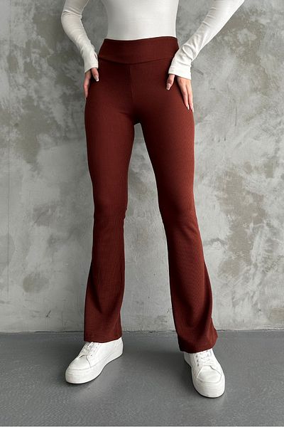macharel jeans Γυναικείο ψηλόμεσο κολάν με ραβδώσεις