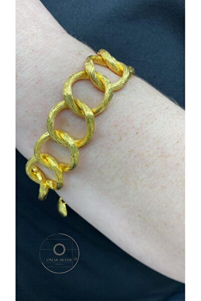 Omar Silver Kadın 925 Ayar Gümüş Samanyolu Olimpiyat Gerçek Altın Kaplama Gümüş Bileklik