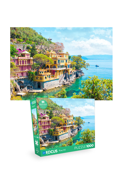 Blue Focus 2 Adet 1000 Parça Puzzle - Toscana ve Portofino