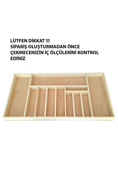 ayfiwood Ahşap Kaşıklık 75 X 40 Cm. Çekmece İçi Yemek Takımı Ve Servis Gereçl...