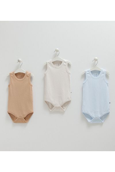 Caramell 100% Cotton 3-Piece Athlete Body Set Baby Boy