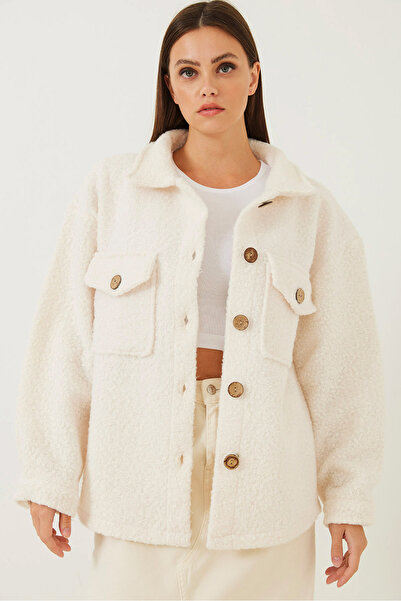 Bianco Lucci Γυναικείο υφασμάτινο μπουφάν Börcük διπλής τσέπης 4636 85001001