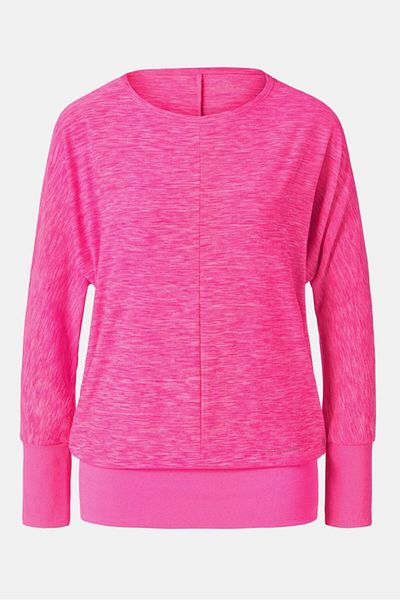 Tchibo Women Sportswear Fit Bat Wing Sleeve Sports Top, Pink