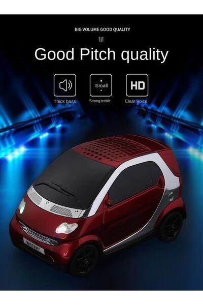 SIGHTZER Mini Smart Oto Tasarımlı Bluetooth Hoparlör Sd Kart Usb Fm Radyolu Kablosuz Speaker