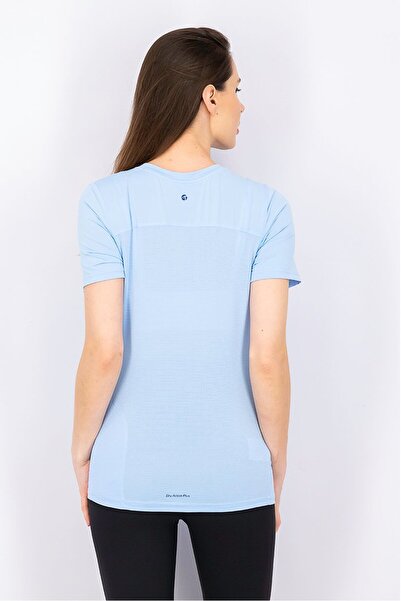 Tchibo Women Sportswear Fit Short Sleeve Training T-shirt, Light Blue