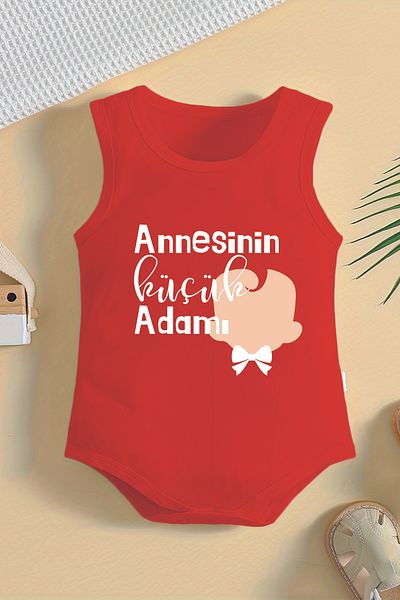 ADABEBEK بدلة أطفال قطنية 100% مطبوعة من Mommy's Little Man 22026