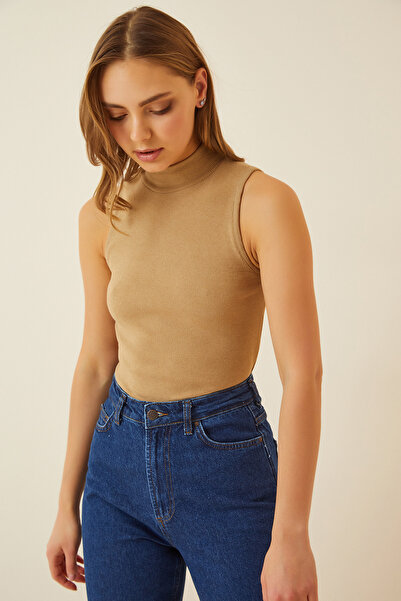 Lovelyİstanbul Μπλούζα - Καφέ - Στενή εφαρμογή