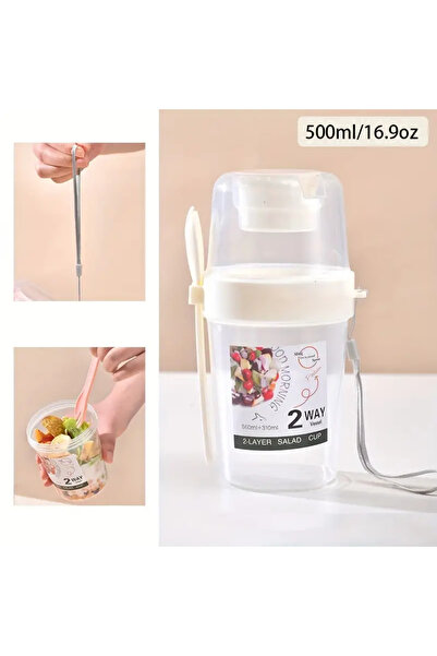Ceykan Sızdırmaz Kahvaltı Salata Kabı Ve Çatal Taşınabilir
