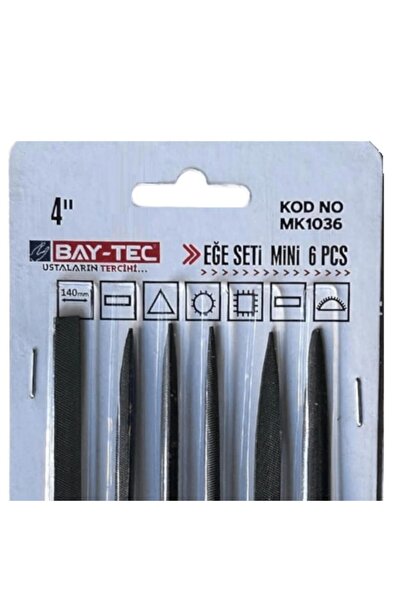 Baytec Mk1036 Saatçi Tip Mini Eğe Seti 6 Parça, 4' (100MM EĞE BOYU)