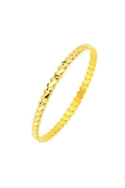 ALTINBEYI 20 Gram İşçiliksiz Noktalı Adana Burma Bilezik 22 Ayar Altın