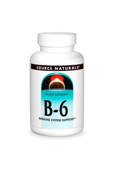 source naturals فيتامين ب 6، 100 قرص، 50 ملغ