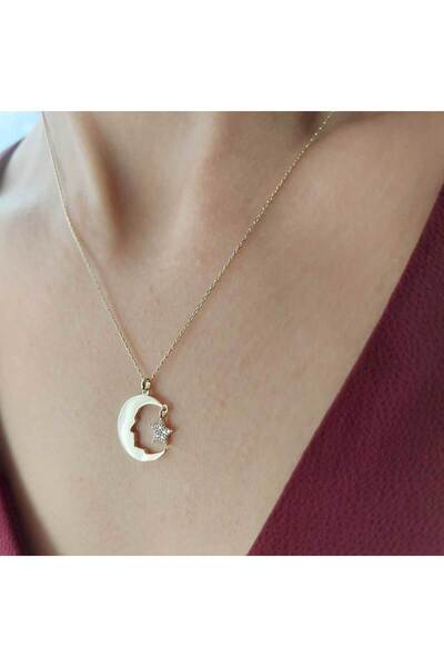 Altınbeyi Atatürk Silüetli Ay Yıldız Kolye 14 Ayar Altın 2.20 gram