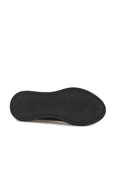 Jakamen Siyah %100 Deri Dikişli Taban Sneaker Ayakkabı