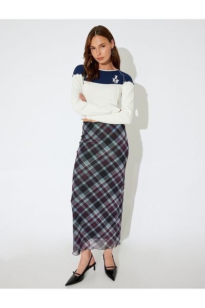 Koton X Inji - High Waist Midi Tulle Skirt