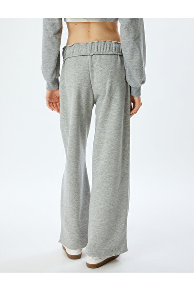 Koton X İnji - Şardonlu Bol Paça Eşofman Altı Oversize Beli Bağcıklı Cepli