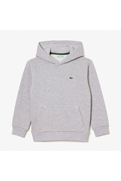 Lacoste Çocuk Kapüşonlu Gri Sweatshirt