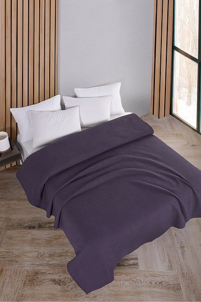 Evim Cotton Honeycomb Plum Multi-Purpose Bedspread Double - 200X230 cm