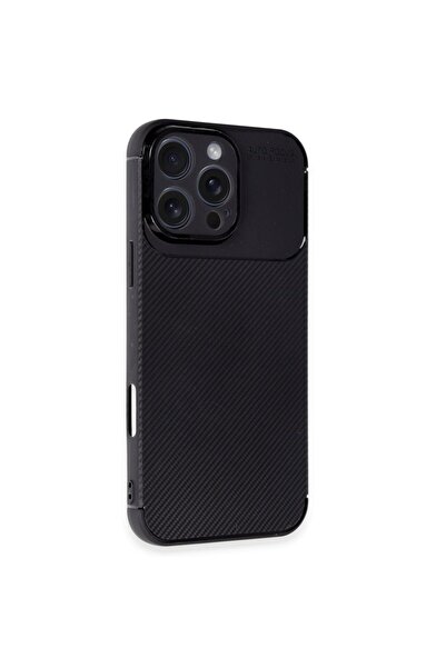 NewFace Apple iPhone 16 Pro Max Uyumlu Auto Focus Karbon Kapak Kılıf