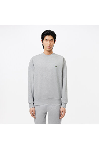 Lacoste Erkek Classic Fit Bisiklet Yaka Gri Sweatshirt