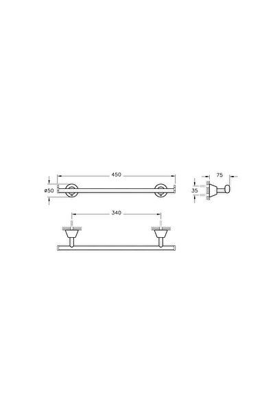 VitrA Matrix A44578 Uzun Havluluk, Krom