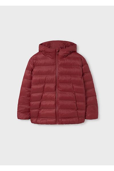 MAYORAL 7456 Boy's Claret Red Hooded Coat