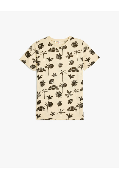 Koton Kurzarm-T-Shirt-Set aus Baumwolle mit Rundhalsausschnitt