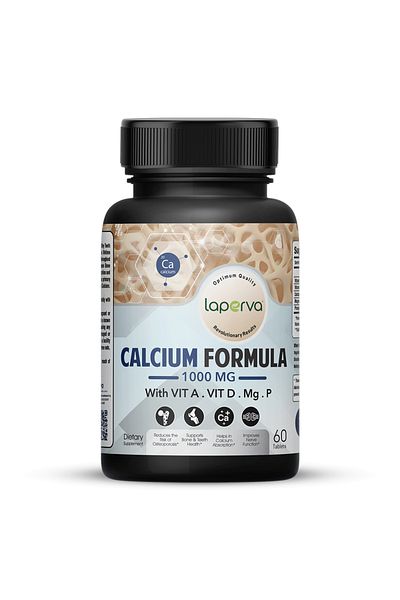 Laperva Cal Mag With D3 Formula, 1000 Mg, 60 Tablets,reduces The Risk Of Osteoporosis.