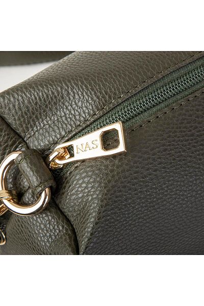 Nas Bag Geantă de umăr casual pentru femei de mărime mare, piele de căprioară verde închis