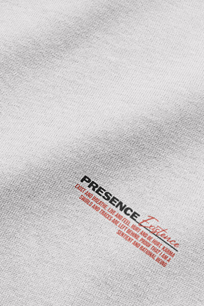 Overoz Presence Existence Існування Карма Спинка з принтом Капюшон Oversize Світшот Екрю Hoodie H1217