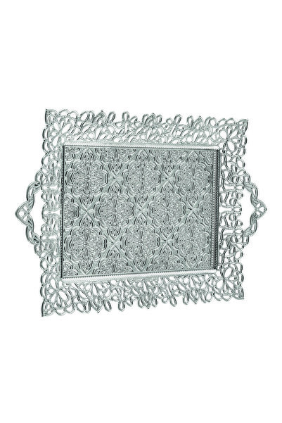 Sena Bow Lace Rectangular 6-Person Metal Presentation Tray (314-6)