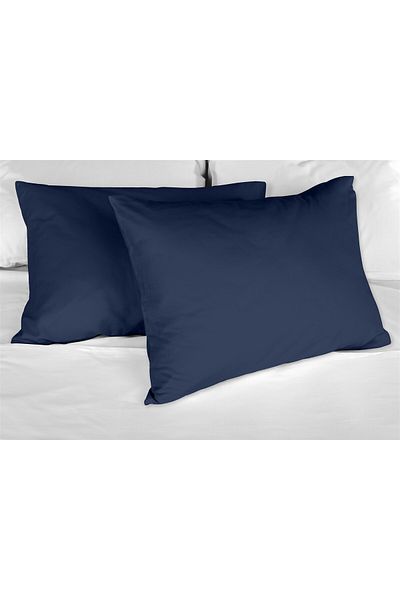 Evim 100% Cotton Akfil Navy Blue Pillow Case Set of 2 - 50X70 cm