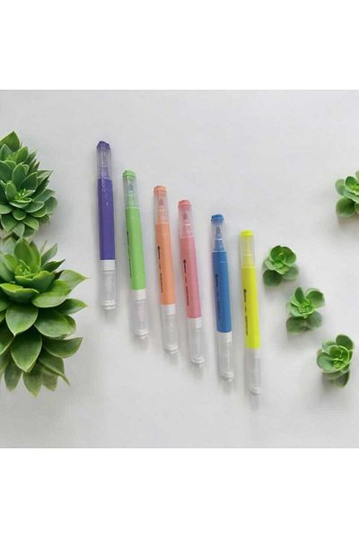 Galaxy 6 Colors Erasable Highlighter Set