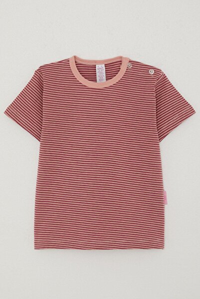 Breeze 1-4 років Дівчача футболка в смужку з трояндовим принтом