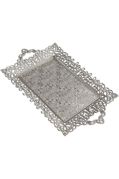 Sena Bow Lace Rectangular 4-Person Metal Presentation Tray (314-4)