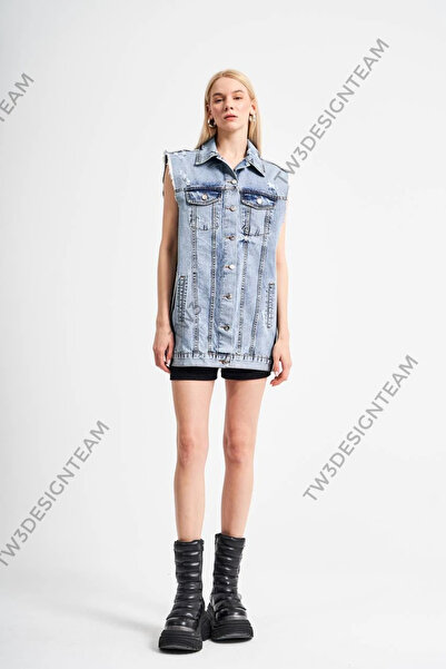 tw3 Синій джинсовий жилет