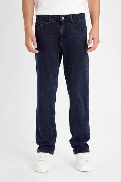 DeFacto Sergio Regular Fit Regular Fit Κανονική σωλήνωση μέσης τζιν παντελόνι W7086az23au