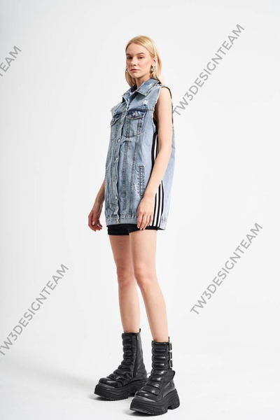 tw3 Синій джинсовий жилет