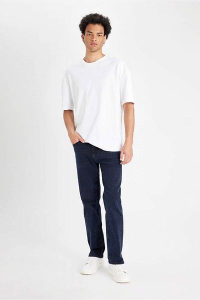 DeFacto Sergio Regular Fit Regular Fit Κανονική σωλήνωση μέσης τζιν παντελόνι W7086az23au