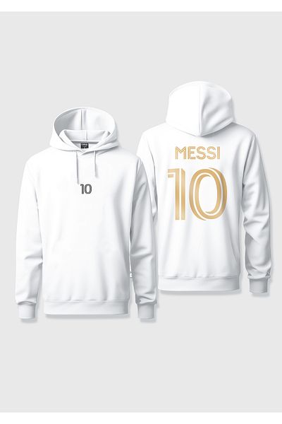 Darkia Number 10 Lionel Messi Argentina εμπρός και πίσω με τυπωμένο προσαρμοσμένο σχέδιο Unisex φούτερ με κουκούλα