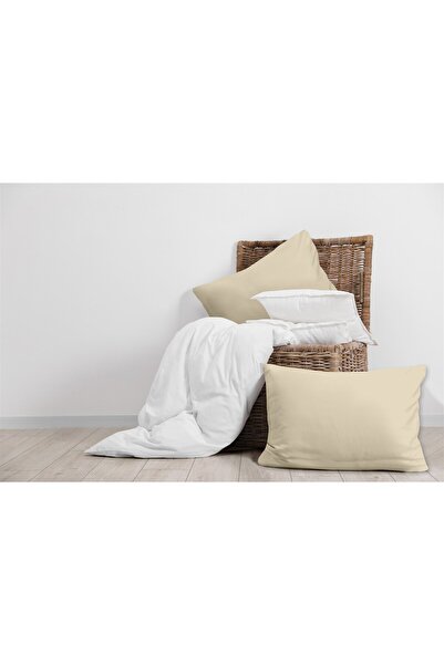 Evim 100% Cotton Akfil Beige Pillow Case Set of 2 - 50X70 cm