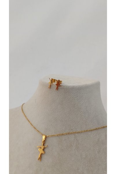 LULLY KİDS Ballerina Necklace and Earrings Set