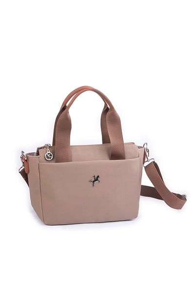 Nas Bag Geantă de mână și crossbody pentru femei, cu umăr ușor, originală, Mink Tan Buzzy