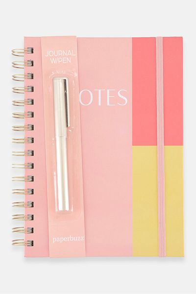 Paperbuzz Notebook With Pen, Peach