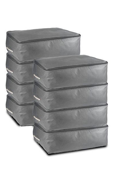 Vedsey Set of 8 53X44X20 cm - Anthracite Storage Home Organizer Sofa Bed and under Bed Organizer