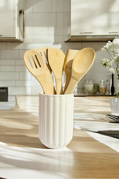 ŞURA MUTFAK Bubble Countertop Vertical Spoon Holder Organizer Ceramic