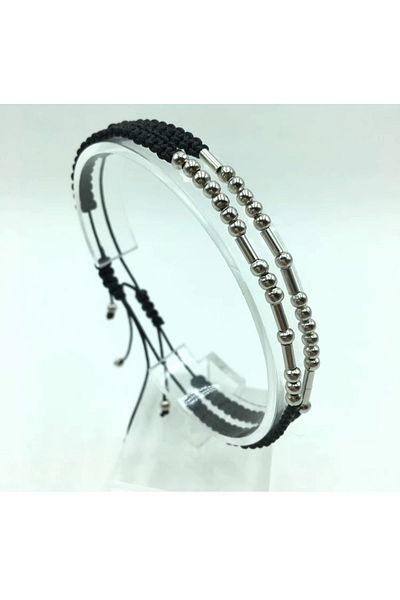 Arjew Macrame Braided Couple Bracelet with Walrus Alphabet Name Written