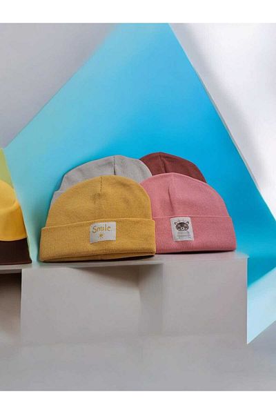 Natural Children's Folded Beret