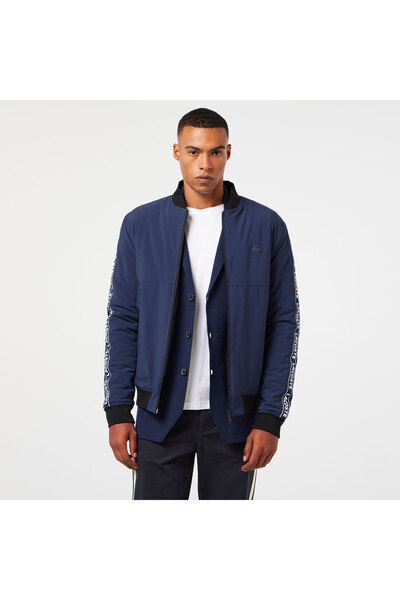 Lacoste Erkek Relaxed Fit Hakim Yaka Lacivert Mont